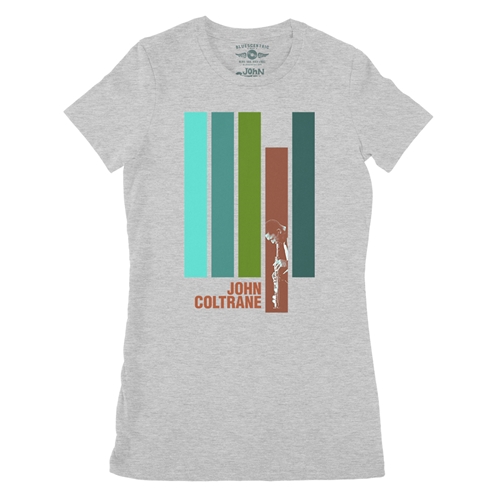 John Coltrane Jazz Ladies T Shirt - Relaxed Fit - ladiesathleticheather