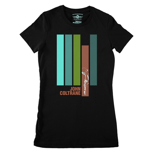 John Coltrane Jazz Ladies T Shirt - Relaxed Fit - ladiesblack