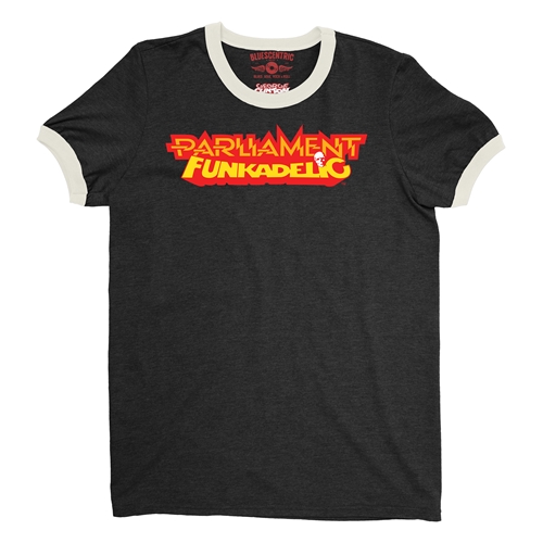 Parliament-Funkadelic Logo Ringer T-Shirt - ringerblackcreamtrim