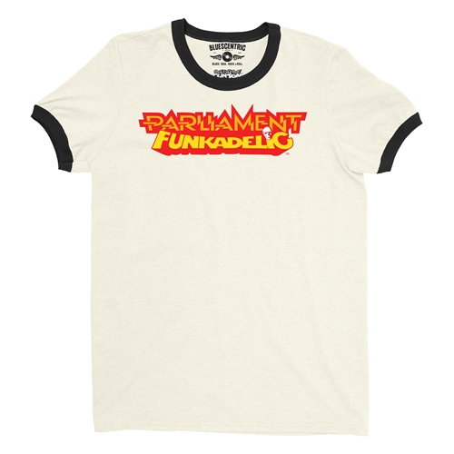 Parliament-Funkadelic Logo Ringer T-Shirt - ringernaturalblacktrim