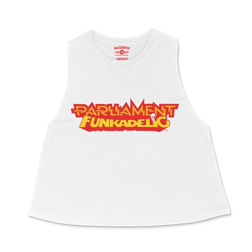 Parliament-Funkadelic Logo Racerback Crop Top - Women