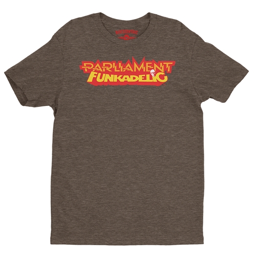 Parliament-Funkadelic Logo T-Shirt - Lightweight Vintage Style - vintageheatherbrown