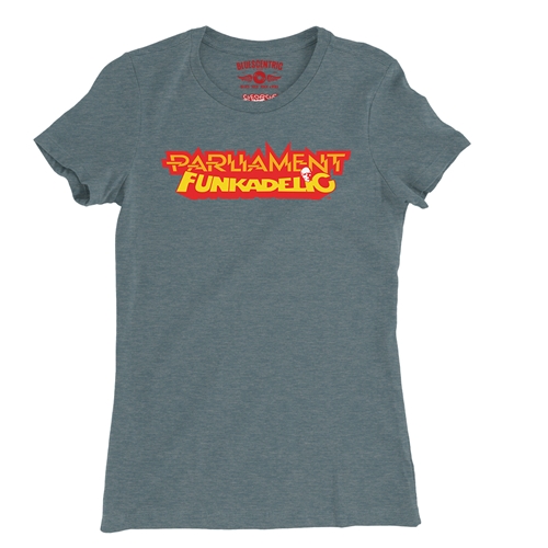 Parliament-Funkadelic Logo Ladies T Shirt - Relaxed Fit - ladiesheatherdeepteal