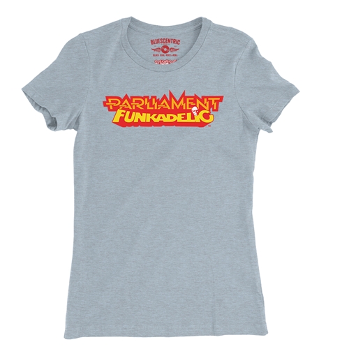 Parliament-Funkadelic Logo Ladies T Shirt - Relaxed Fit - ladiesheatherprismblue