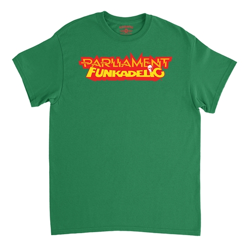 Parliament-Funkadelic Logo T-Shirt - Classic Heavy Cotton - classickellygreen