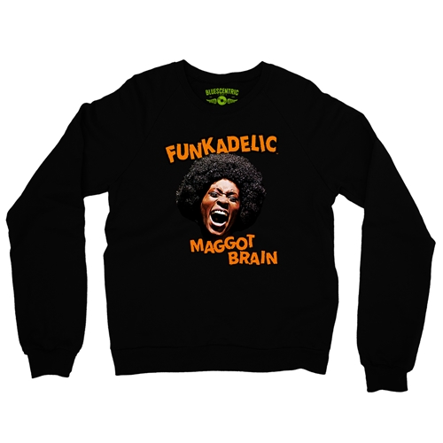 Orange Funkadelic Maggot Brain Crewneck Sweatshirt - crewneckblack