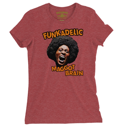 Orange Funkadelic Maggot Brain Ladies T Shirt - Relaxed Fit - ladiesheatherred