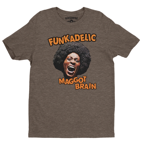 Orange Funkadelic Maggot Brain T-Shirt - Lightweight Vintage Style - vintageheatherbrown