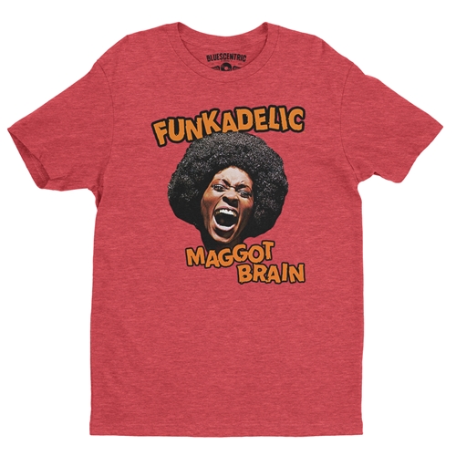 Orange Funkadelic Maggot Brain T-Shirt - Lightweight Vintage Style - vintageheatherred