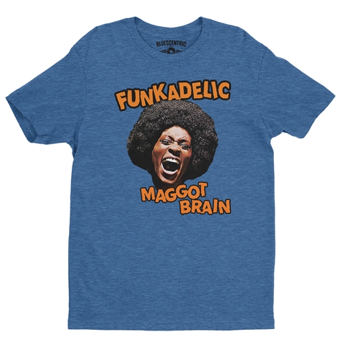 Orange Funkadelic Maggot Brain T-Shirt - Lightweight Vintage Style - vintageheatherroyalblue