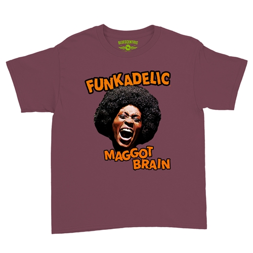 Orange Funkadelic Maggot Brain Youth T-Shirt - Lightweight Vintage Children & Toddlers - youthheathermaroon