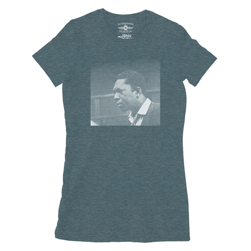 John Coltrane Photo Ladies T Shirt - Relaxed Fit - ladiesheatherdeepteal