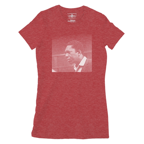 John Coltrane Photo Ladies T Shirt - Relaxed Fit - ladiesheatherred