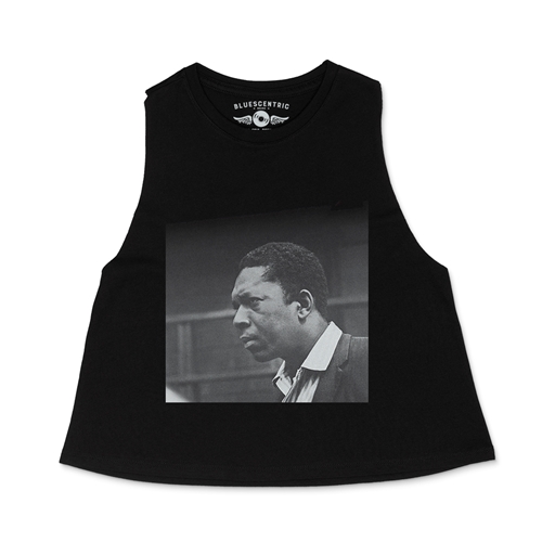 John Coltrane Photo Racerback Crop Top - Women