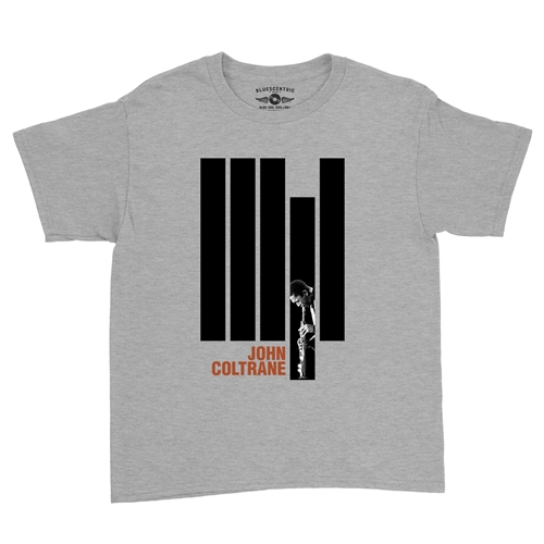 Black and White John Coltrane Youth T-Shirt - Lightweight Vintage Children & Toddlers - youthheatherathletic