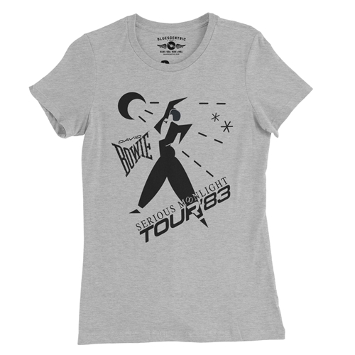 David Bowie Tour Ladies T Shirt - Relaxed Fit - ladiesathleticheather