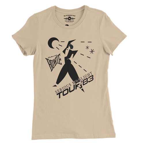 David Bowie Tour Ladies T Shirt - Relaxed Fit - ladiessanddune