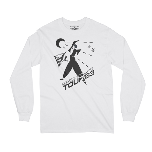 David Bowie Tour Long Sleeve T-Shirt - longsleevewhite