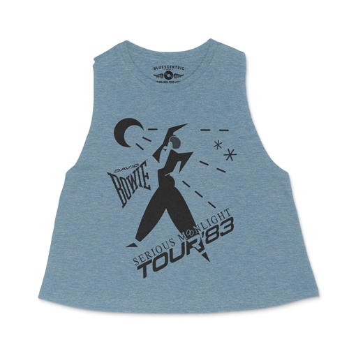 David Bowie Tour Racerback Crop Top - Women