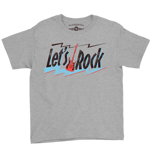 Lets Rock Youth T-Shirt - Lightweight Vintage Children & Toddlers - youthheatherathletic