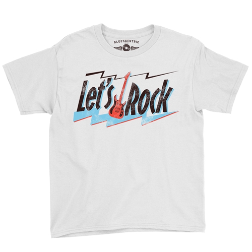 Lets Rock Youth T-Shirt - Lightweight Vintage Children & Toddlers - youthwhite