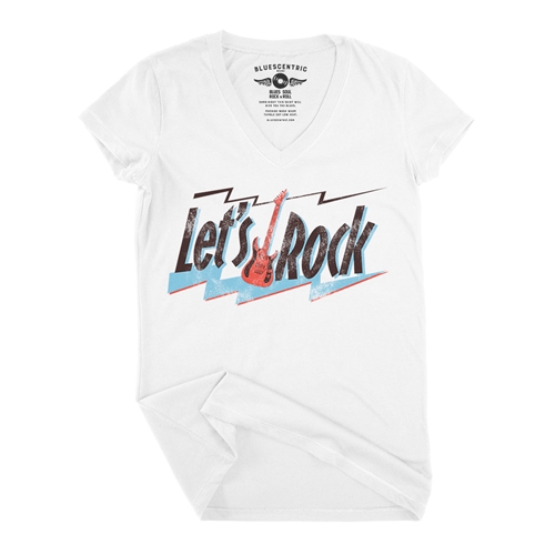 Lets Rock V-Neck T Shirt - Women