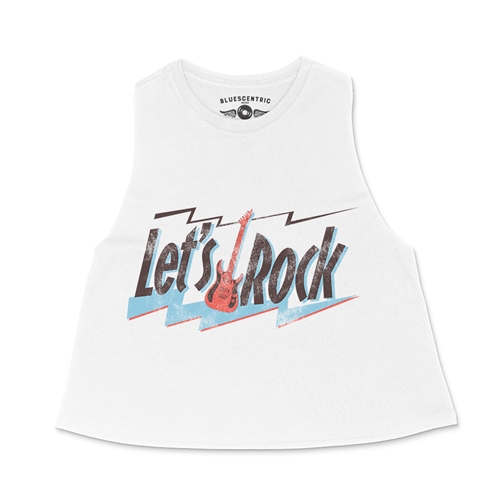 Lets Rock Racerback Crop Top - Women