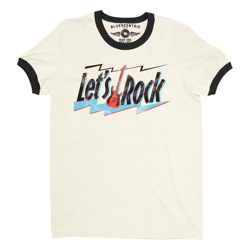 Lets Rock Ringer T-Shirt - ringernaturalblacktrim