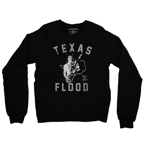 Stevie Ray Vaughan Texas Flood Crewneck Sweatshirt - crewneckblack