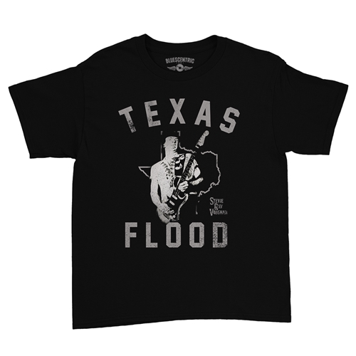 Stevie Ray Vaughan Texas Flood Youth T-Shirt - Lightweight Vintage Children & Toddlers - youthblack