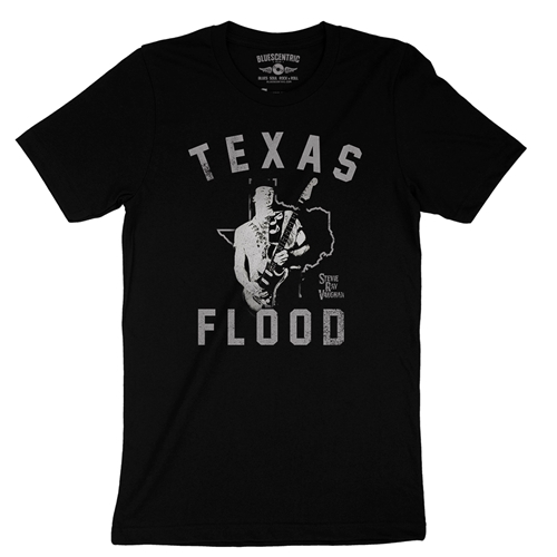 Stevie Ray Vaughan Texas Flood T-Shirt - Lightweight Vintage Style - vintageblack