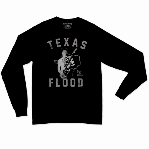 Stevie Ray Vaughan Texas Flood Long Sleeve T-Shirt - longsleeveblack