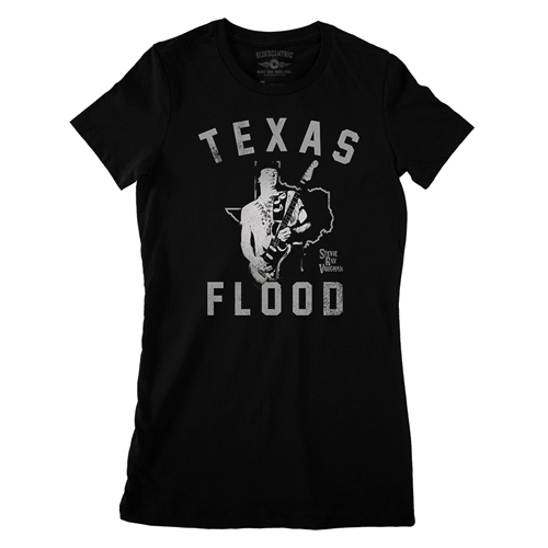 Ladies Stevie Ray Vaughan Texas Flood T Shirt - Relaxed Fit - ladiesblack