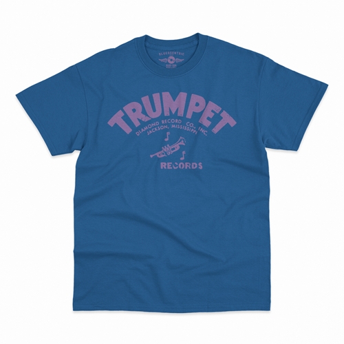 Distressed Trumpet Records T-Shirt - Classic Heavy Cotton - classicroyalblue