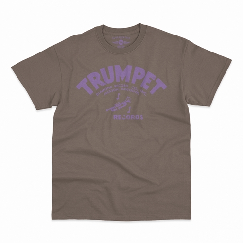 Distressed Trumpet Records T-Shirt - Classic Heavy Cotton - classictaupe