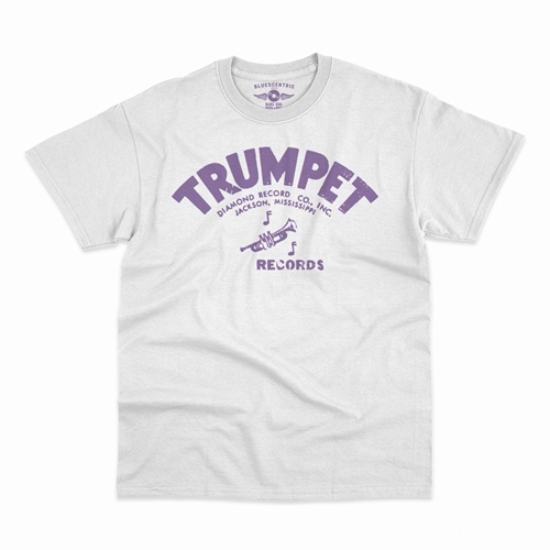 Distressed Trumpet Records T-Shirt - Classic Heavy Cotton - classicwhite