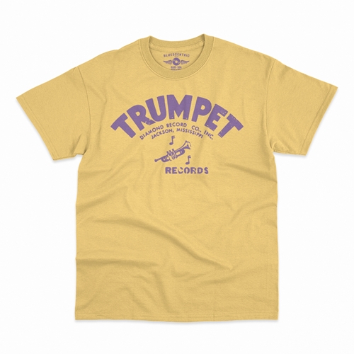 Distressed Trumpet Records T-Shirt - Classic Heavy Cotton - classicyellow