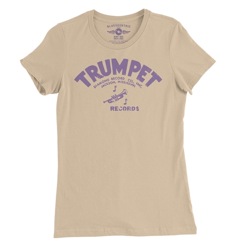 Distressed Trumpet Records Ladies T Shirt - ladiessanddune