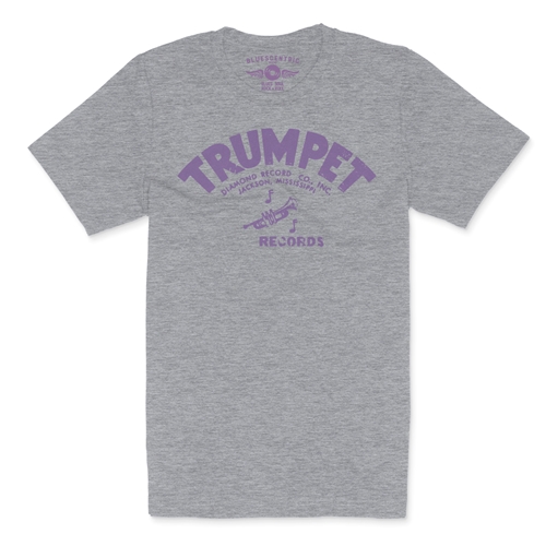 Distressed Trumpet Records T-Shirt - Lightweight Vintage Style - vintageathleticheather