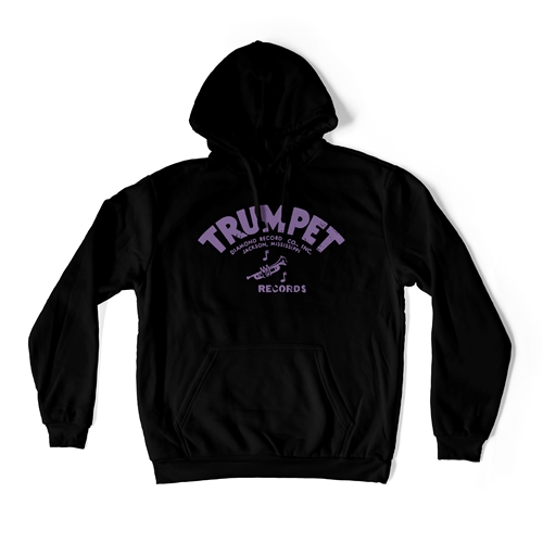 Distressed Trumpet Records Pullover Jacket - hoodieblack