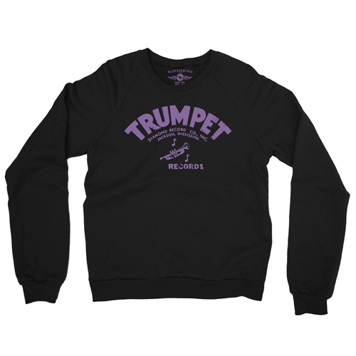 Distressed Trumpet Records Crewneck Sweatshirt - crewneckblack