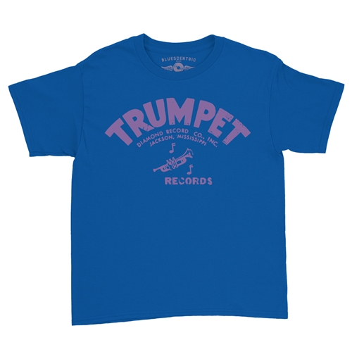 Distressed Trumpet Records Youth T-Shirt - Lightweight Vintage Children & Toddlers - youthroyalblue