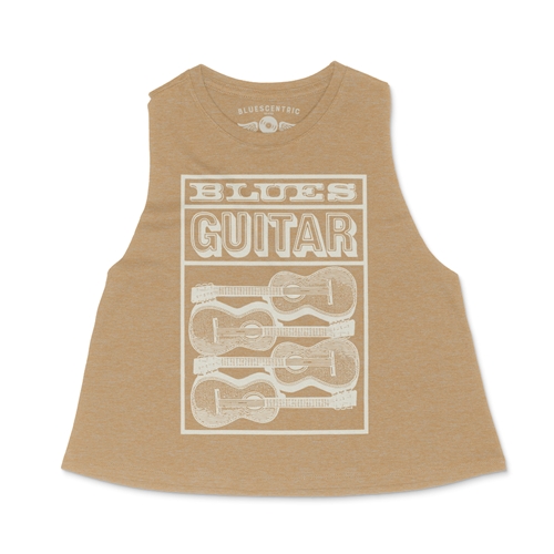 Blues Guitar Racerback Crop Top - Women