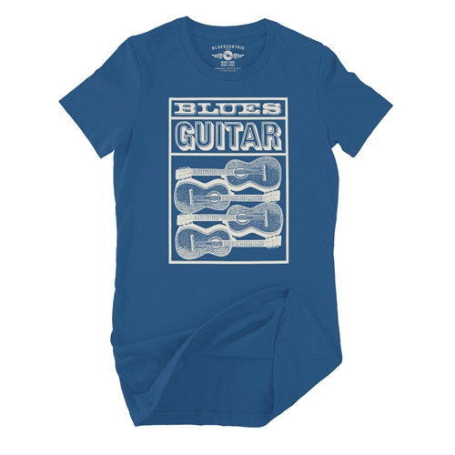 Blues Guitar Ladies T Shirt - Relaxed Fit - ladiesblue