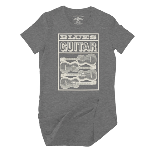 Blues Guitar Ladies T Shirt - Relaxed Fit - ladiesdeepheather