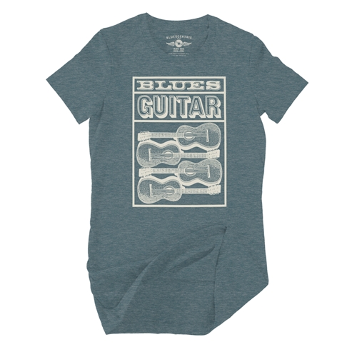 Blues Guitar Ladies T Shirt - Relaxed Fit - ladiesheatherdeepteal