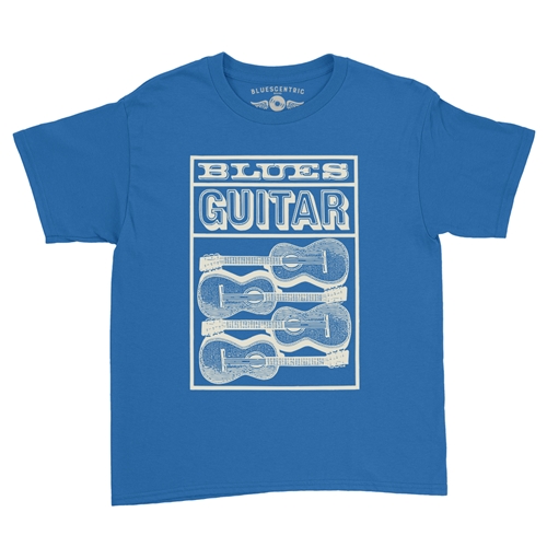 Blues Guitar Youth T-Shirt - Lightweight Vintage Children & Toddlers - youthroyalblue