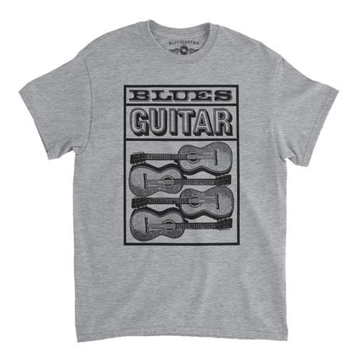 Blues Guitar T-Shirt - Classic Heavy Cotton - classicathleticheather