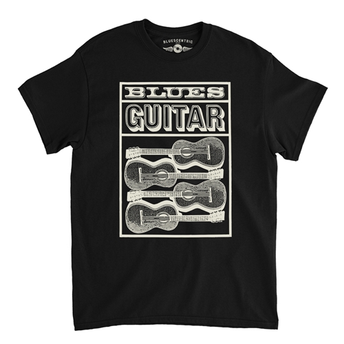 Blues Guitar T-Shirt - Classic Heavy Cotton - classicblack