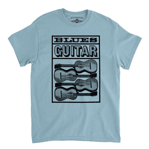 Blues Guitar T-Shirt - Classic Heavy Cotton - classiclightblue